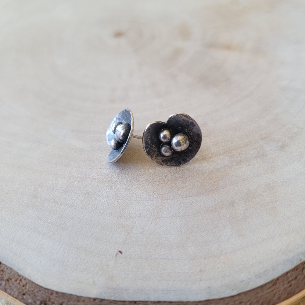 Adorable & Handcrafted Silver Lily Pad Earrings